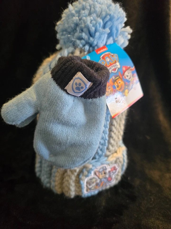 Nickelodeon PAW Patrol Toddler Boys’ Knit Beanie & Mittens Set - Image 2 of 2