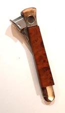 1960s Cigar Cutter  with Faux Burl Wood Handle Mid Century MCM Vintage EUC