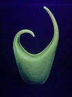 MURANO  Uranium ART GLASS VASE Blue green Gradiant