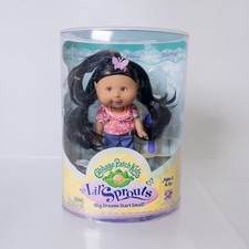 Mattel - Cabbage Patch Kids Lil' Sprouts - Mini bambola capelli castani lisci *NM*