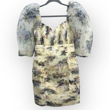 ASOS Design Puff Sleeve Floral Mini Dress – Size 2