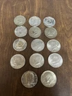 1965-1969 Kennedy 40% Silver Half Dollars Lot Of 14 Mixed Dates Mints