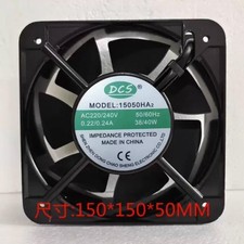 1 Pc. New 15050HA2 Cooling Fan AC220/240V 0.22/0.24A 38/40W 2Pin 7-Blades