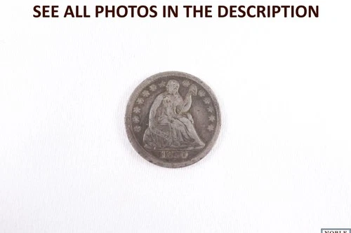 NobleSpirit (TM) Lovely 1850 Seated Liberty Half Dime VF Very Fine