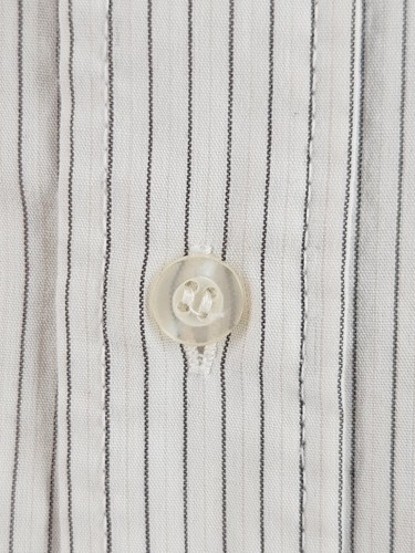Avirex Button Up Graphic Striped White Gray 2XB Big Embellished Long Sleeve - Picture 5 of 20