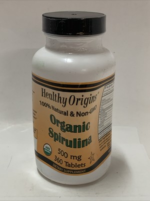 Healthy Origins Organic Spirulina 500mg 360ct Exp 6/25