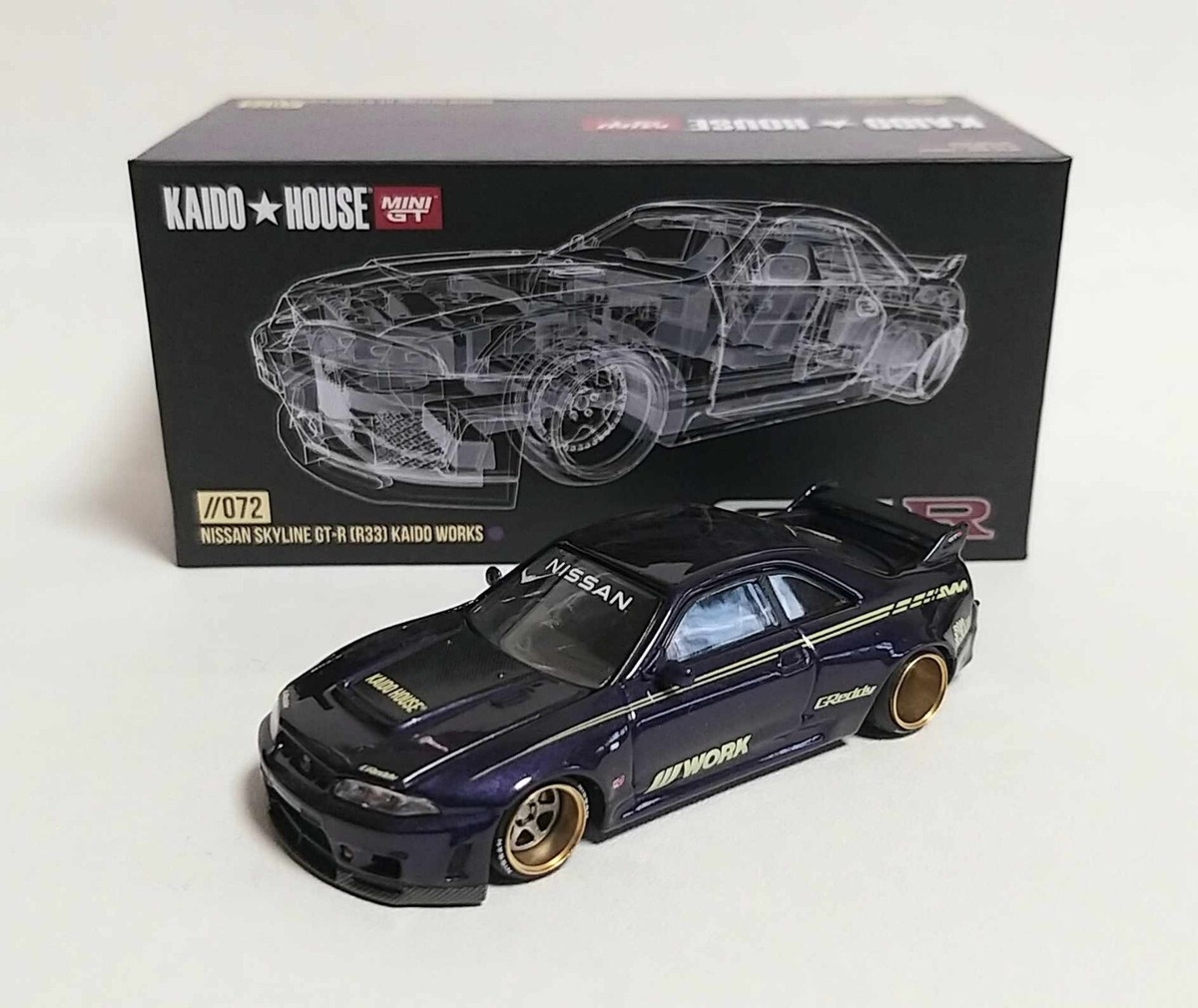 Mini GT x Kaido House 1/64 Nissan GT-R R33 Kaido Works V1 Mini GT x Kaido House 1/64 Nissan GT-R R33 Kaido Works V1