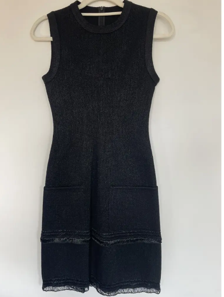 Alaïa Black Raffia Robe Bora Bora Mini Dress UK 10 UK