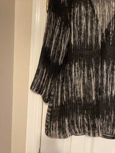 Chicos Additions schwarz weiß Knopfleiste Strickjacke Gr. 3 (XL) dehnbar lockerer Strick - Bild 11 von 12
