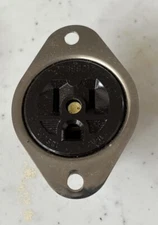 HUBBELL #5256 3 Wire Grounding FLANGED RECEPTACLE Brown 15 Amp 125 Volt