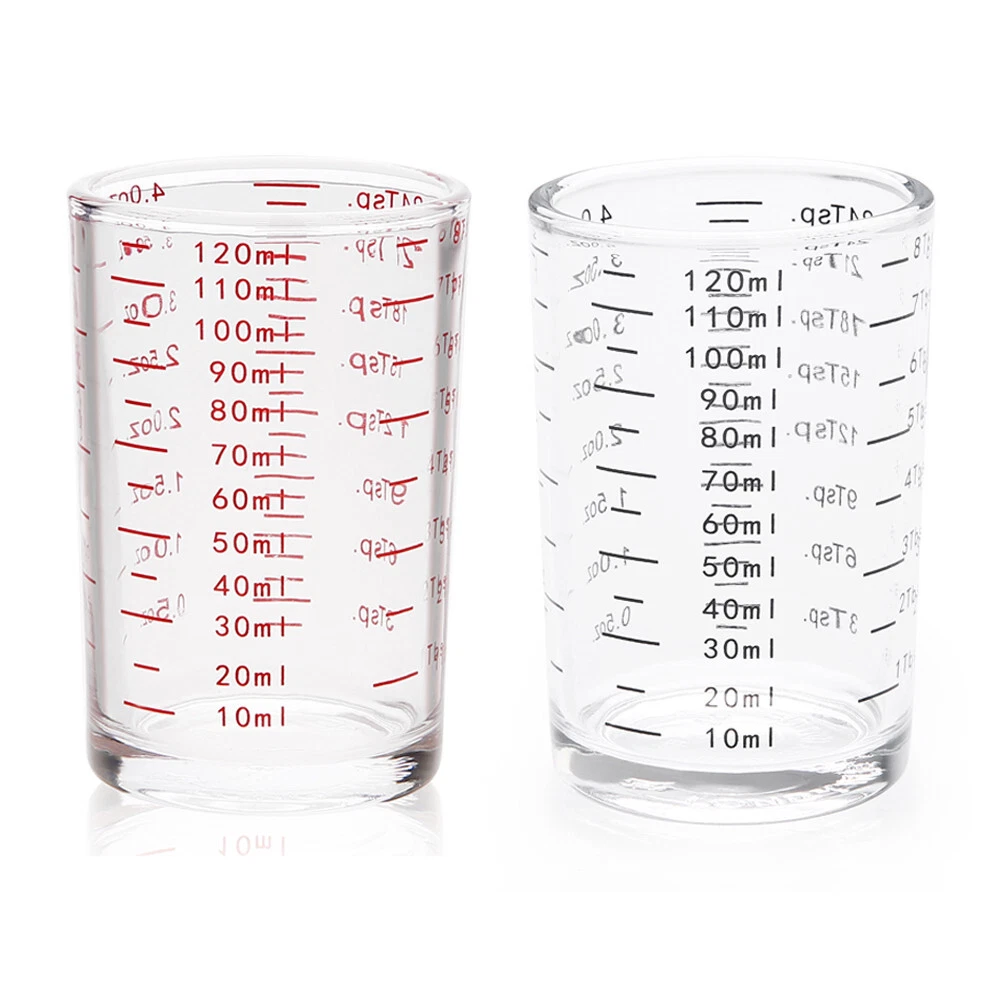 BCnmviku Shot Glass Measuring Cup 3 Ounce/90ML Liquid Heavy High Espresso  Glass Cup