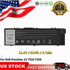   91Wh Battery MFKVP For Dell Precision 15 7510 7520 17 7710 7720 M7510 M7710