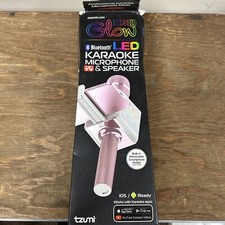 Pop Solo Glow, Rechargeable Bluetooth Karaoke Microphone and Speaker Pink