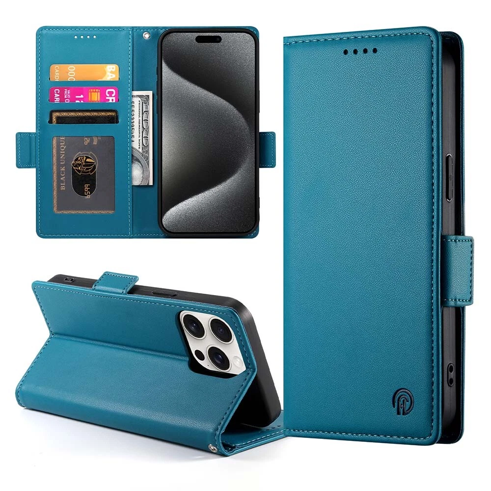 Luxury Magnetic Leather Flip Wallet Case for iPhone 11 12 13 14 15 Pro