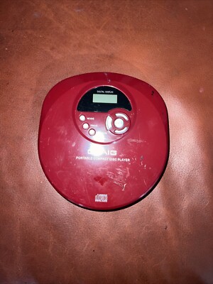 Craig Portable Compact Disc Player CD Player CD2808A Red For Parts