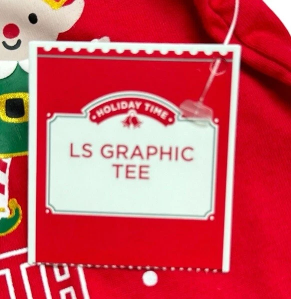 Camiseta Holiday Time Red Reindeer Elf Christmas Team Santa Holiday Foto 3 de 4