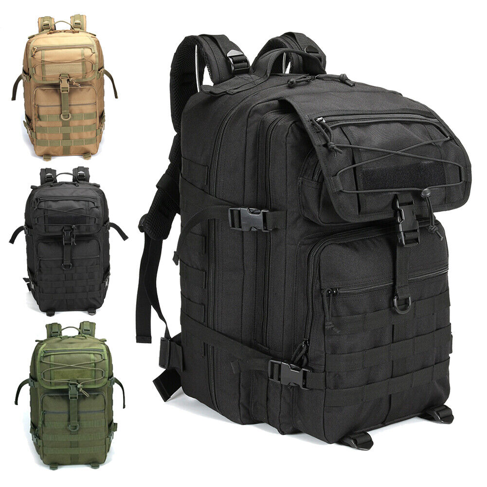45L Large Military Backpack Tactical Molle Backpack 3-day Assault Bag for Men US