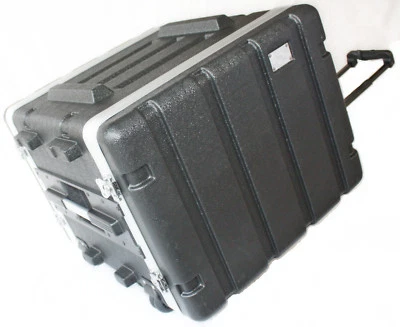 Rack 19" Wheels Pull Handle Tote 8U Outside 7U Inside DJ Light Weight 16.5" Deep