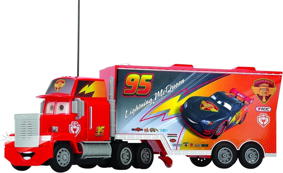 Mack Truck Rc Turbo Disney Cars Carbonio, Scala 1:24, Rosso Dickie Toys - Immagine 2 di 4