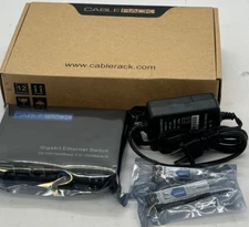 CABLERACK JBX18245 Gigabit Media Converter Multimode to Singlemode