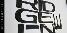 Tailgate raised letters fits HONDA RIDGELINE 2024 2025 REAL CARBON FIBER