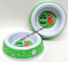 2 Cat Food Water Dish Pet Sturdy Feeding Bowls 3.5-4" Diameter Bowl, Lets get...