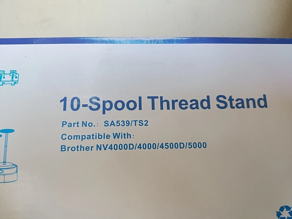 MÁQUINA DE COSER 10 SOPORTES DE HILO DE POZO AJUSTE GENÉRICO BROTHER AND BABYLOCK #SA539/TS2 Foto 3 de 4