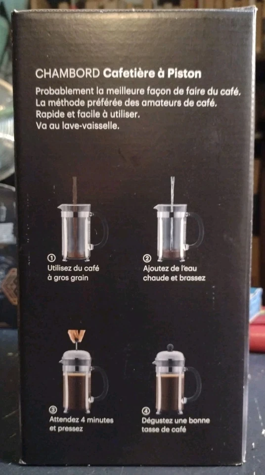 Prensa francesa Bodrum CHAMBORD 1,5 L, 51 oz. Foto 2 de 4