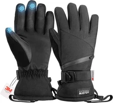 OutdoorMaster Ski Snow Gloves for Women & Men - 3M Thinsulate Medium