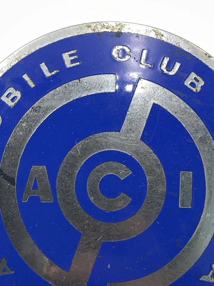 AUTOMOBILE CLUB D'ITALIA Italy ACI FIA Italian Car Badge Enamel Vintage - Image 4 of 4