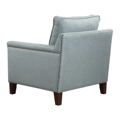 Uttermost 23381 Charlotta 31"W Wood Frame Accent Chair - Sea Mist - Picture 4 of 7
