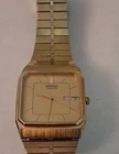 Mens Seiko Quartz Watch Day Date 6533-5039 Runs