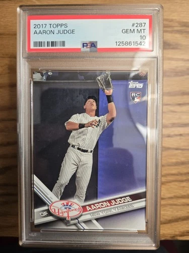 2017 Topps - Aaron Judge Rookie Card PSA Gem MT 10  #287 Grey Jersey (RC)