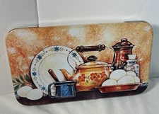 Vintage  Tin Box Company Of America Hinged Tin Box Kettle Farm House Decor