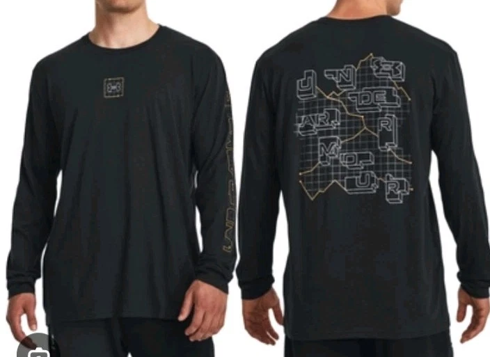 Under Armor Long Sleeve LG Loose outdoor Grid T-shirt Men's