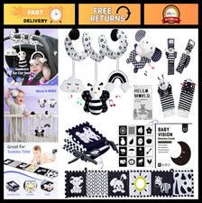 High Contrast Black  White Sensory Toys for Babies  Montessori Early Learning