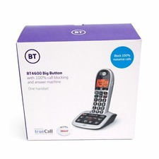BT 4600 Big Button Cordless Phone Large Keys Easy Use Home Telephone