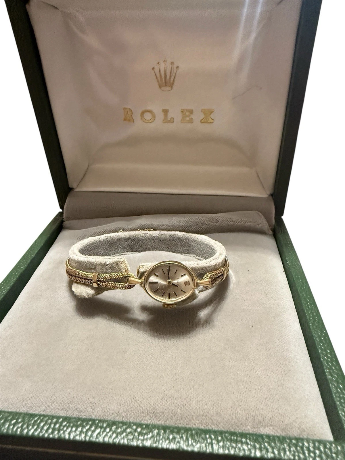 VINTAGE 1976 ROLEX SOLID 14k GOLD Case And Bracelet LADIES WRIST WATCH W/ BOX