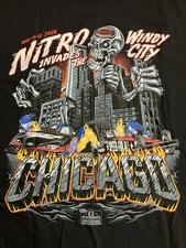 NHRA DRAG RACING OFFICAL 2025 CHICAGO STYLE NITRO JUNKIE T SHIRT  SIZE XL
