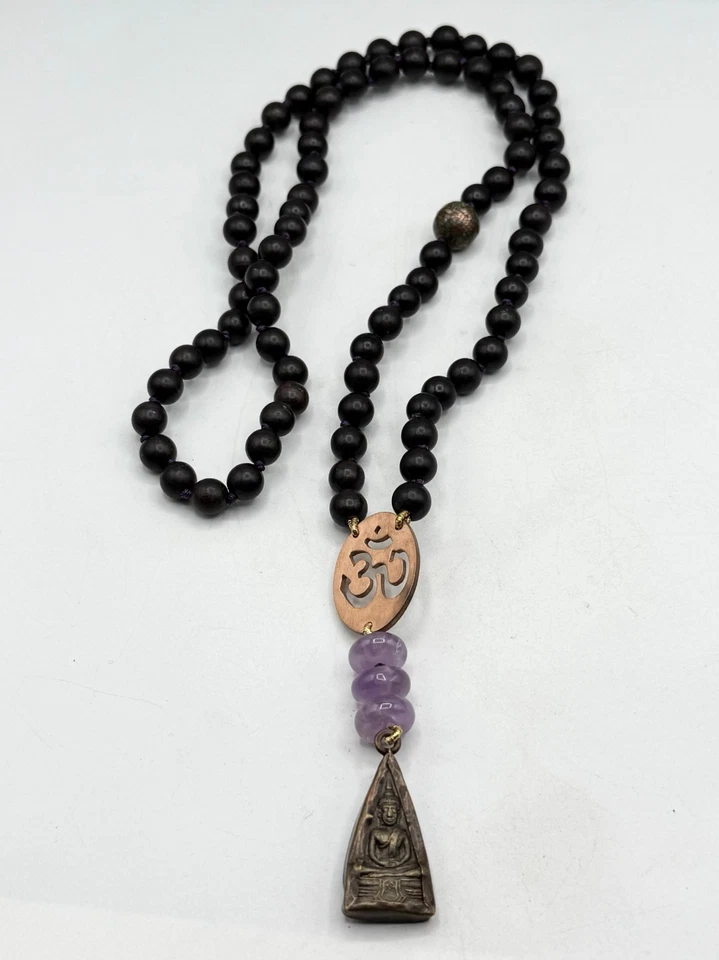 Jen Stock long beaded stone pendant Buddha necklace - Image 4 of 4