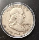 🔥 1957-D Frankiln Half Dollar 90% Silver CoinSnap analysis is Fine to AU🔥