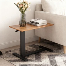 Rolling Over Bed Multi-Purpose Side Table Height Adjustable Mobile Laptop Desk