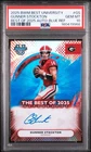 2025 Bowman Best University Gunner Stockton Auto Blue Refractor #/150 PSA 10 Gem