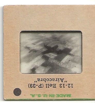 WWII US 35mm Recognition Slide Negative- American Fighter Plane- P-39 Airacobra 