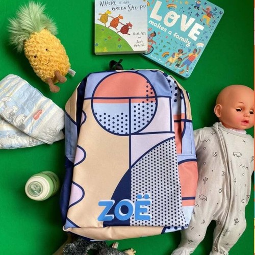 Personalised Kids Backpack – Large Custom Name Bag Artistic Print School Gift - Picture 4 of 7