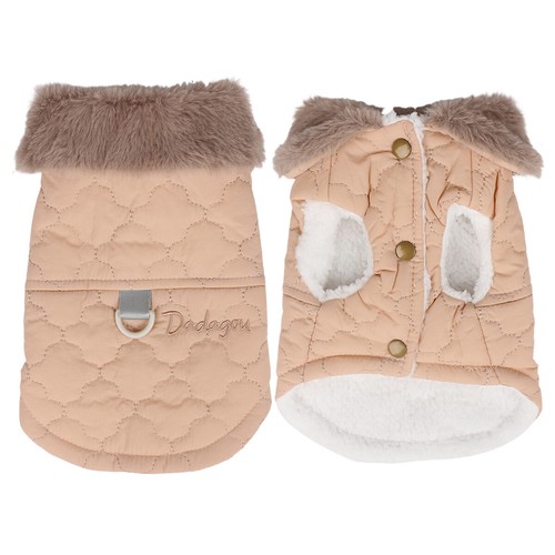 Warm Fleece Padded Puppy Dog Coat Waterproof Winter Jacket Vest Clothes Apparel - Picture 12 of 22