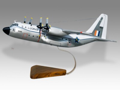 Lockheed C-130B Hercules South African Air Force Lugmag Wood Model Large 1/100