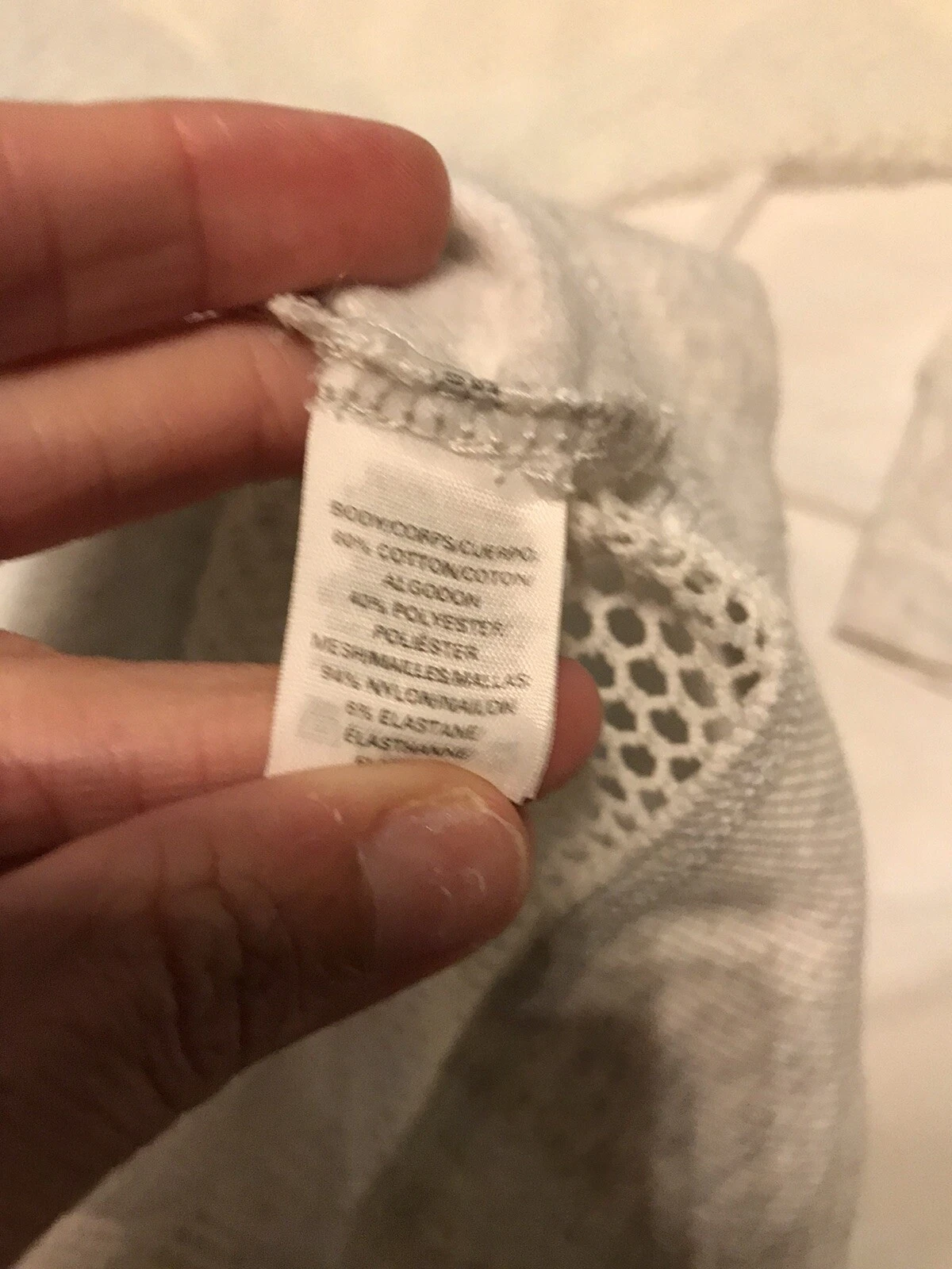 OFF WHITE Costume da bagno estivo Victoria’s Secret grigio panna maglia copricostume felpa donna taglia XL