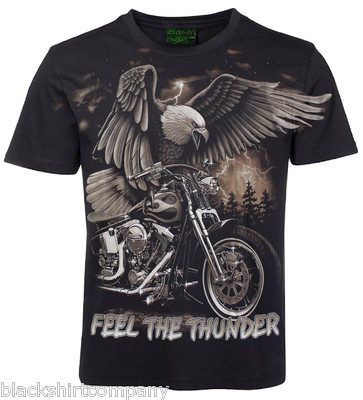 T-Shirt Motorrad Adler Feel The Thunder Allprint Biker Shirt
