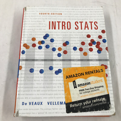 Intro Stats (4th Edition) - Hardcover, by De Veaux Richard D.; - Acceptable